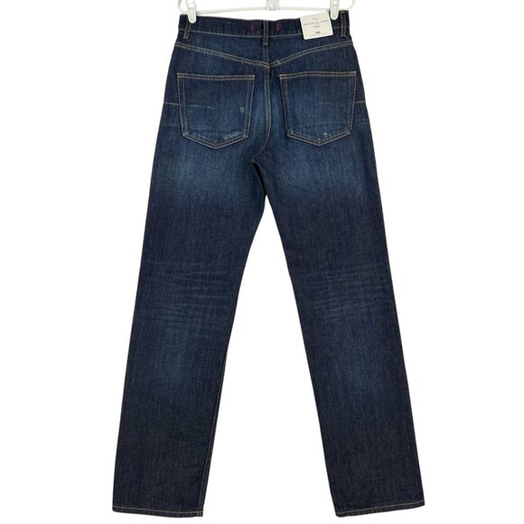 Zara Women Distressed Slim Full-Length Straight Leg Mid Rise Blue Jeans Sz 6 NWT - Picture 2 of 16